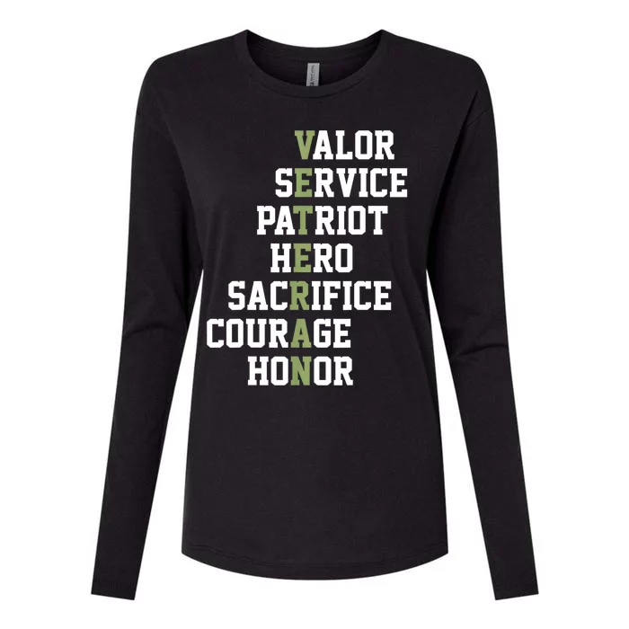 Veterans Day Veterans Thank You For Your Service Womens Cotton Relaxed Long Sleeve T-Shirt