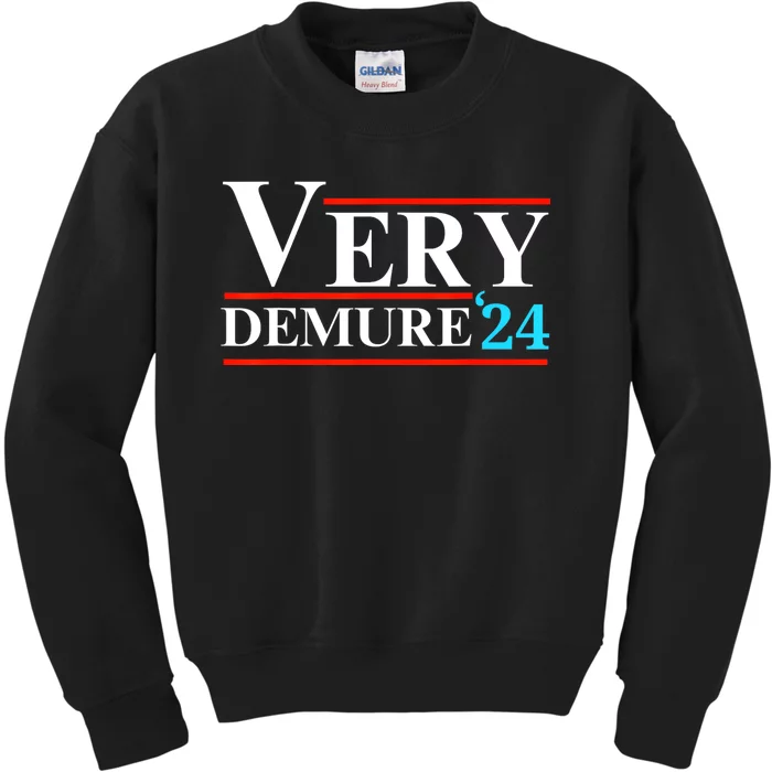 Very Demure Very Mindful Very Cutesy Trending 2024 Kids Sweatshirt