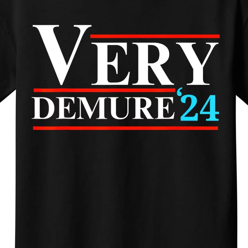 Very Demure Very Mindful Very Cutesy Trending 2024 Kids T-Shirt