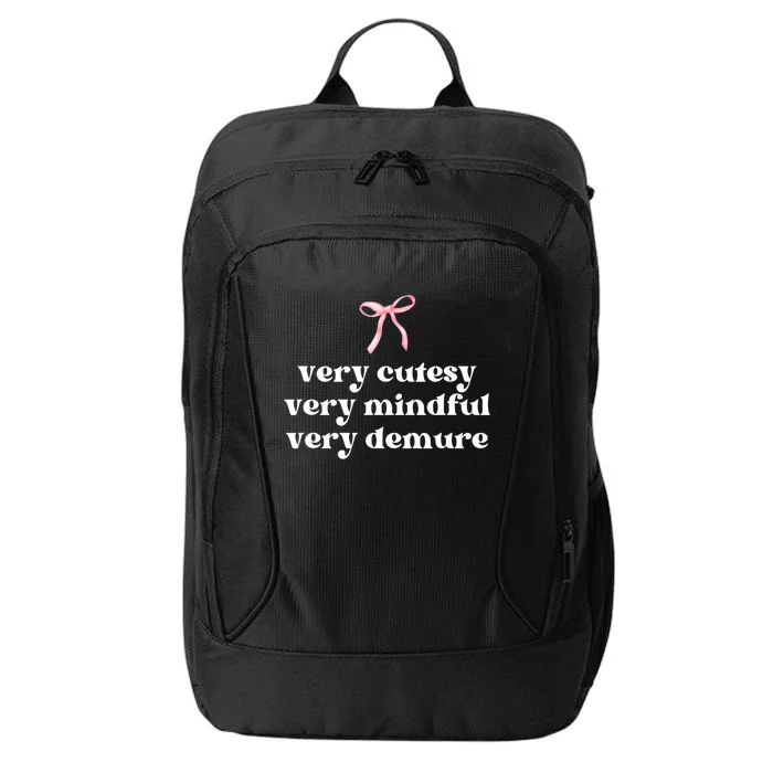 Very Demure Very Cutesy Very Mindful City Backpack