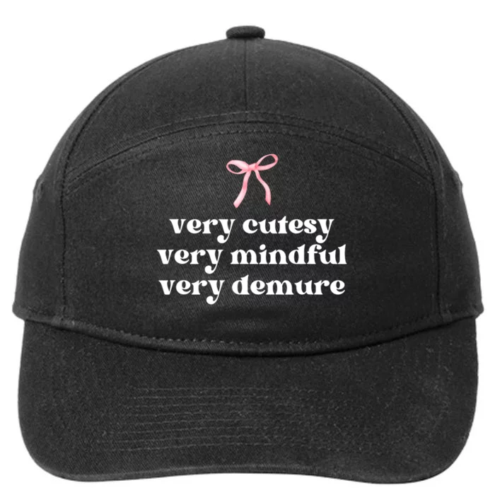 Very Demure Very Cutesy Very Mindful 7-Panel Snapback Hat