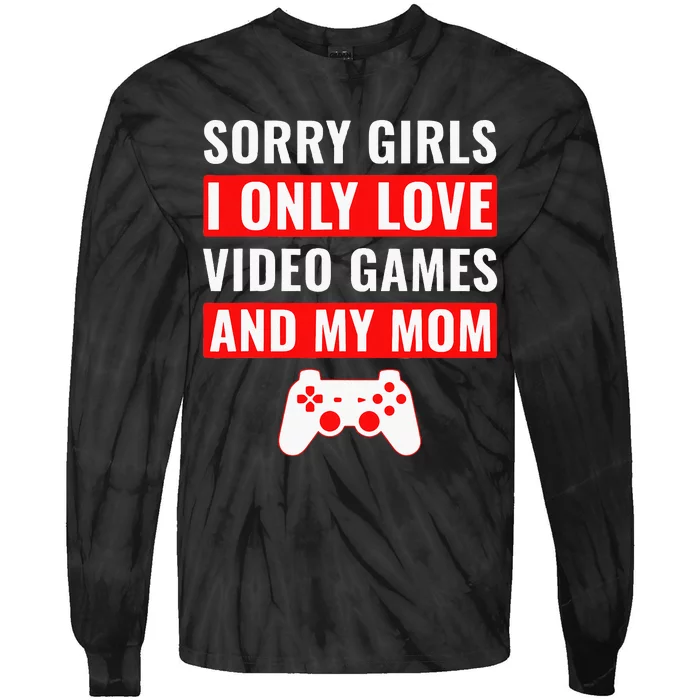 Valentines Day Video Games Tie-Dye Long Sleeve Shirt