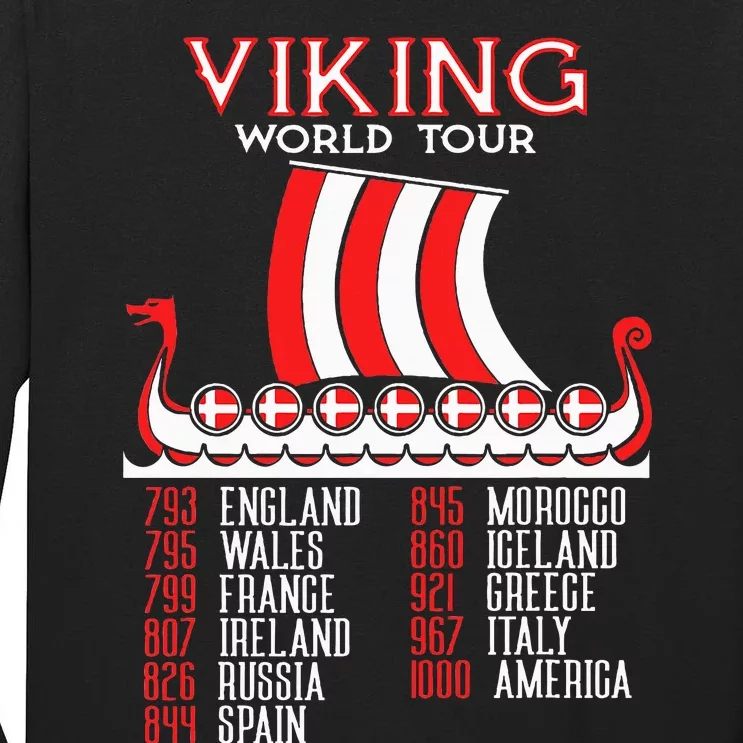 Viking Denmark Viking Ship Longship Vikings Tall Long Sleeve T-Shirt