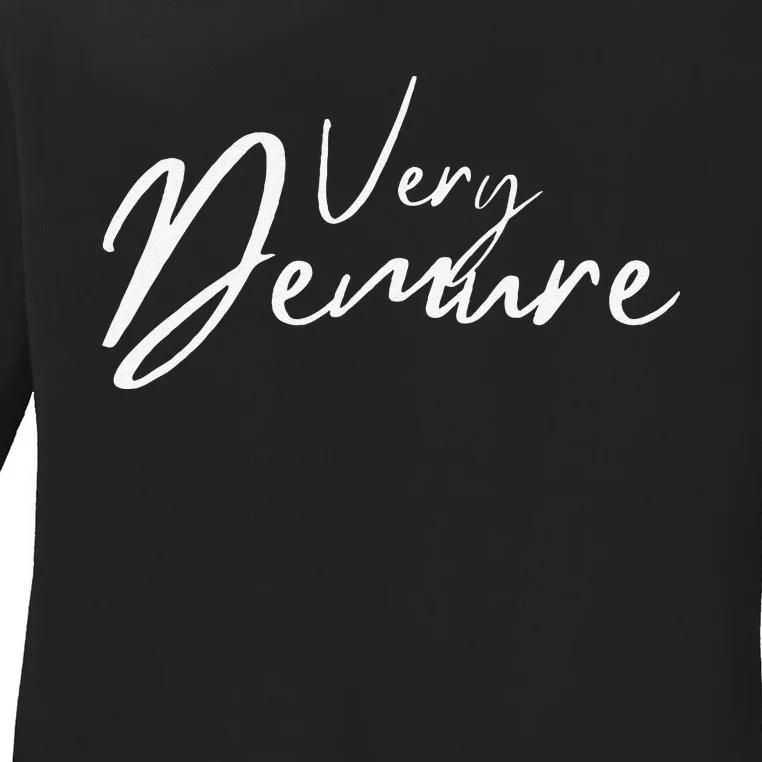 Very Demure Ladies Long Sleeve Shirt