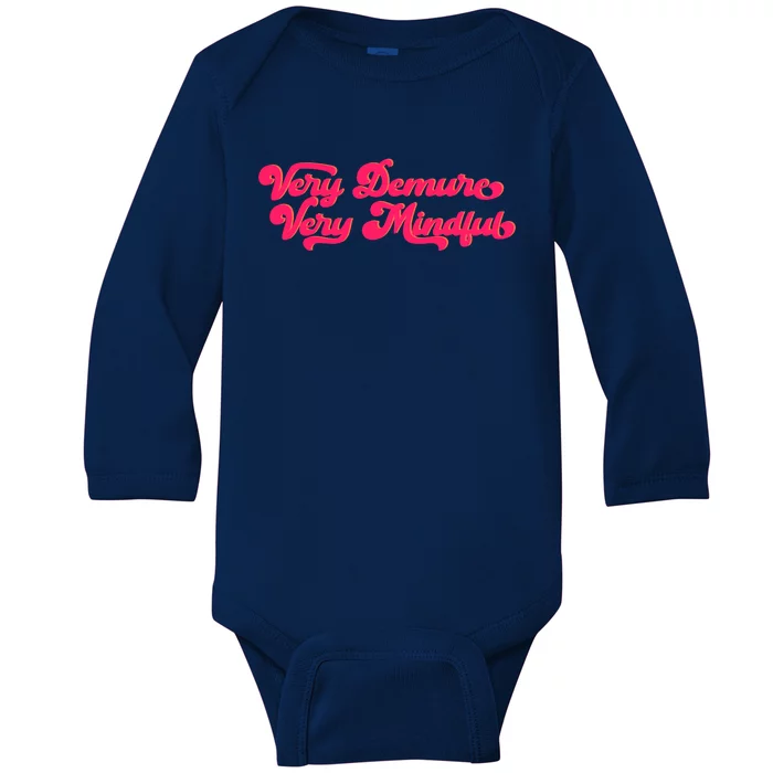 Very Demure Very Mindful Baby Long Sleeve Bodysuit