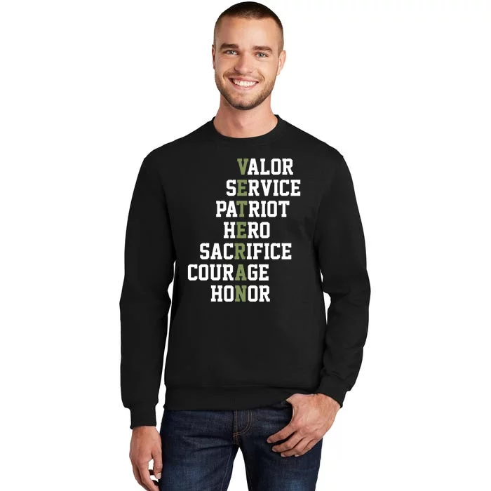 Veterans Day Veterans Thank You For Your Service Tall Sweatshirt