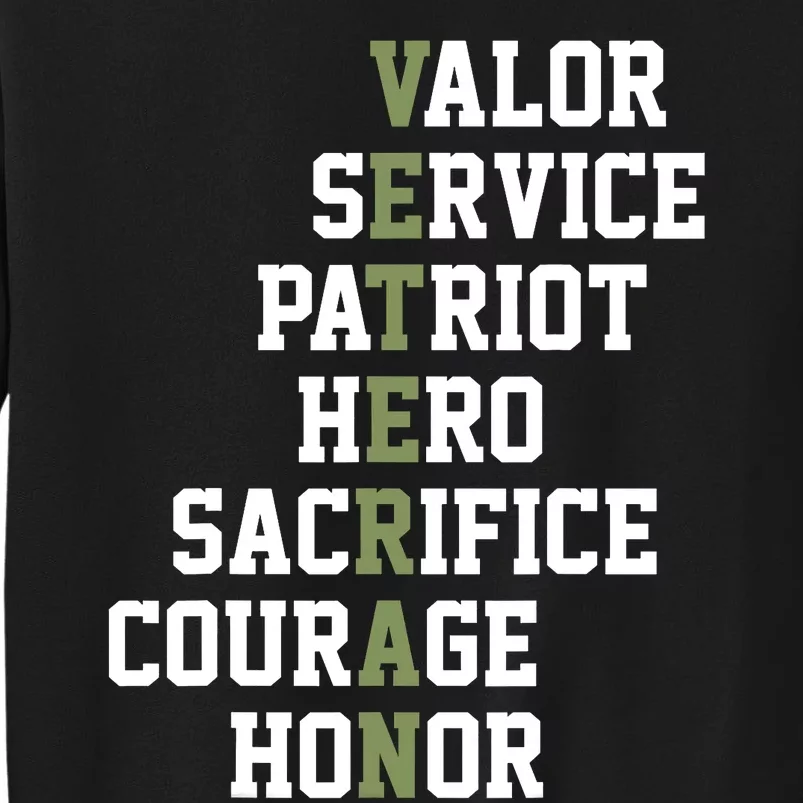 Veterans Day Veterans Thank You For Your Service Tall Sweatshirt