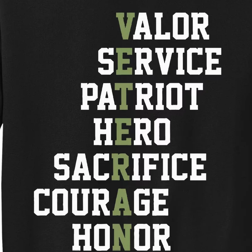 Veterans Day Veterans Thank You For Your Service Tall Sweatshirt