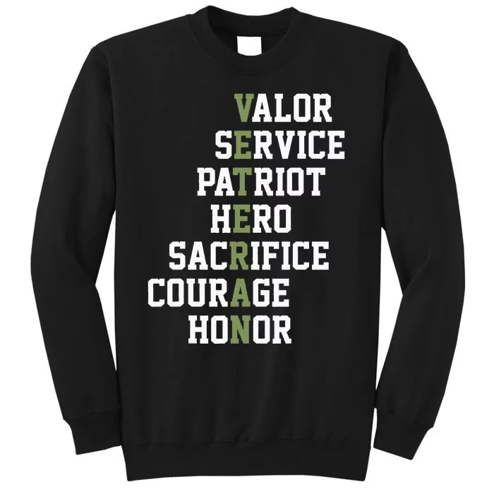 Veterans Day Veterans Thank You For Your Service Tall Sweatshirt