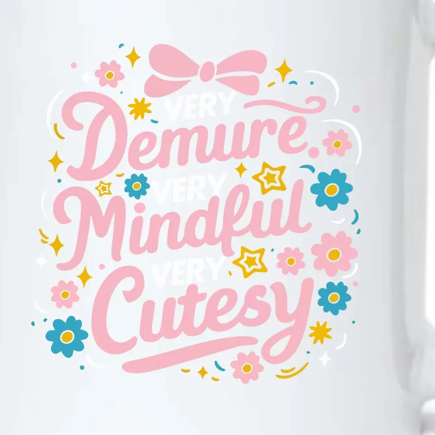 Very Demure Very Mindful Very Cutesy Black Color Changing Mug