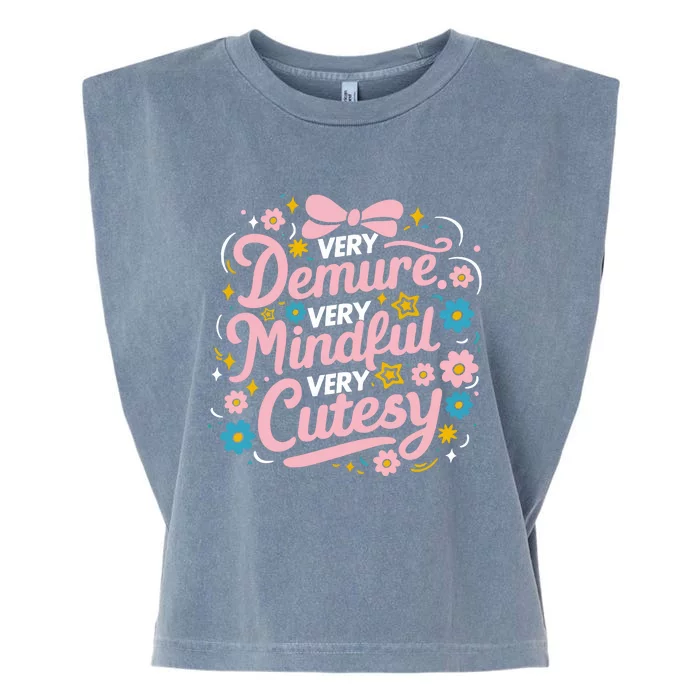 Very Demure Very Mindful Very Cutesy Garment-Dyed Women's Muscle Tee