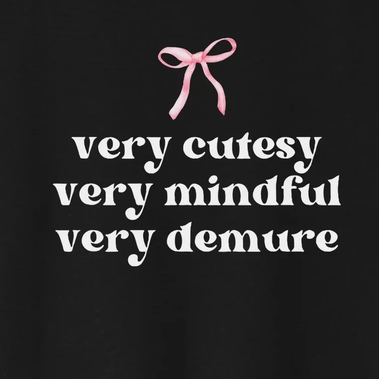 Very Demure Very Mindful Very Cutesy Women's Crop Top Tee