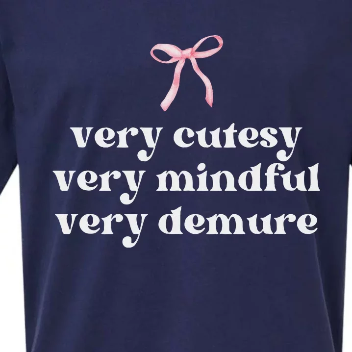 Very Demure Very Mindful Very Cutesy Sueded Cloud Jersey T-Shirt