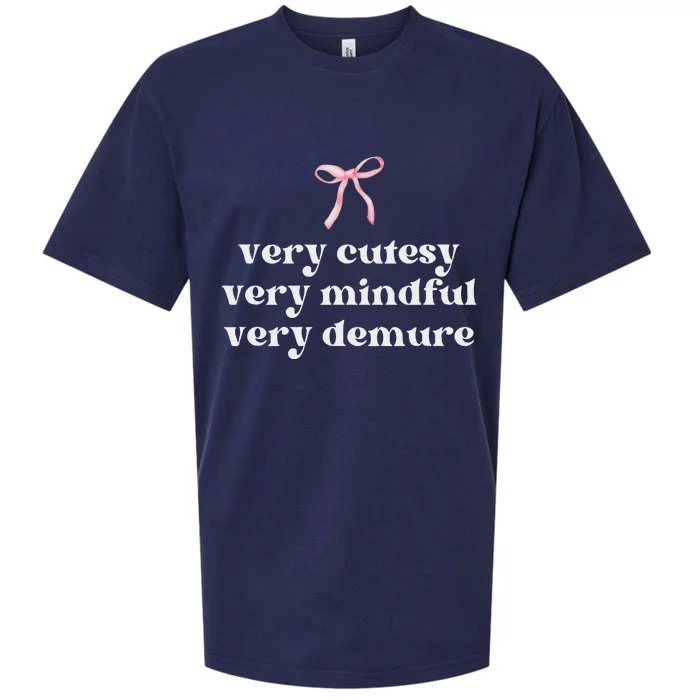 Very Demure Very Mindful Very Cutesy Sueded Cloud Jersey T-Shirt