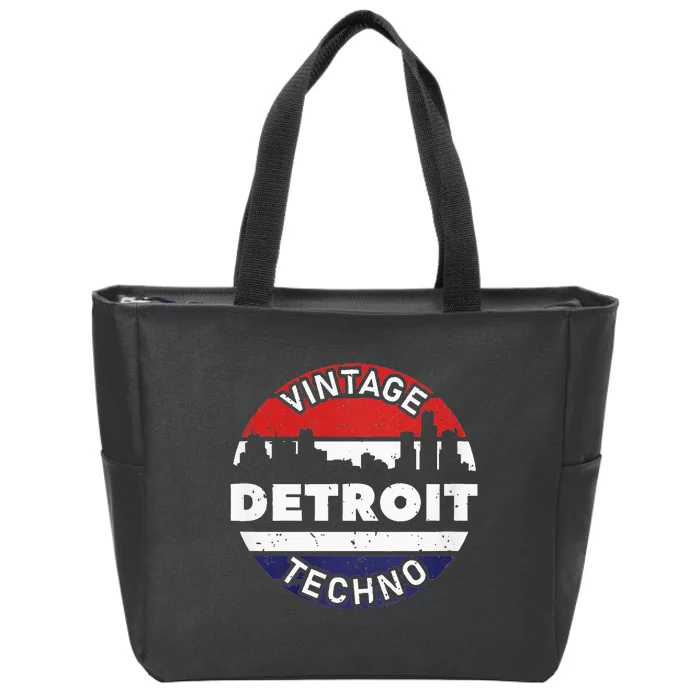 Vintage Detroit Zip Tote Bag