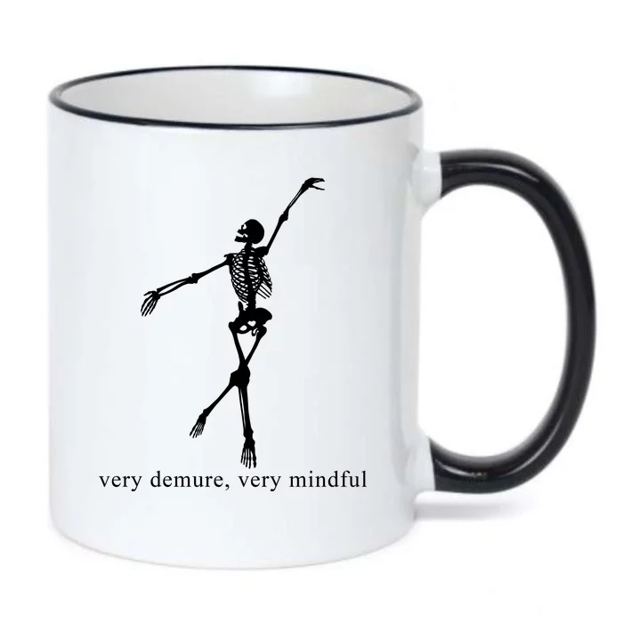 Very Demure Very Mindful Funny Skeleton Black Color Changing Mug