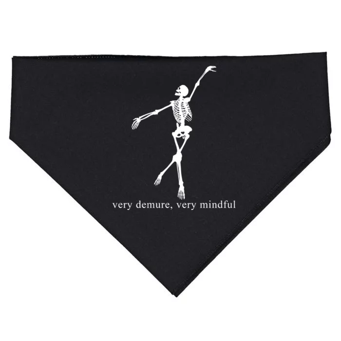 Very Demure Very Mindful Funny Skeleton USA-Made Doggie Bandana