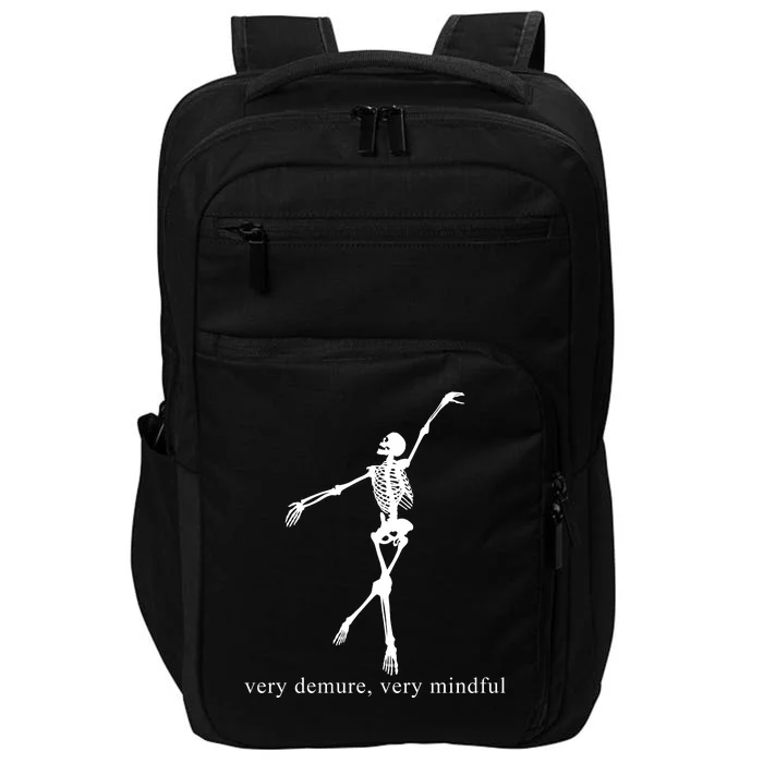 Very Demure Very Mindful Funny Skeleton Impact Tech Backpack