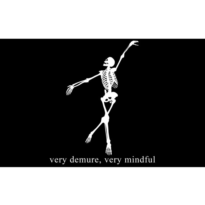 Very Demure Very Mindful Funny Skeleton Bumper Sticker