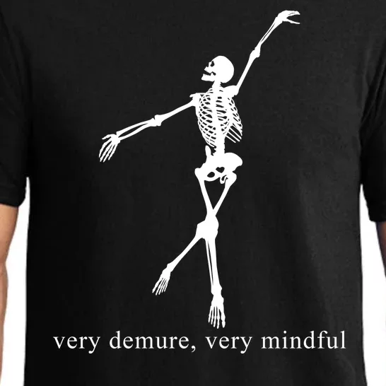 Very Demure Very Mindful Funny Skeleton Pajama Set