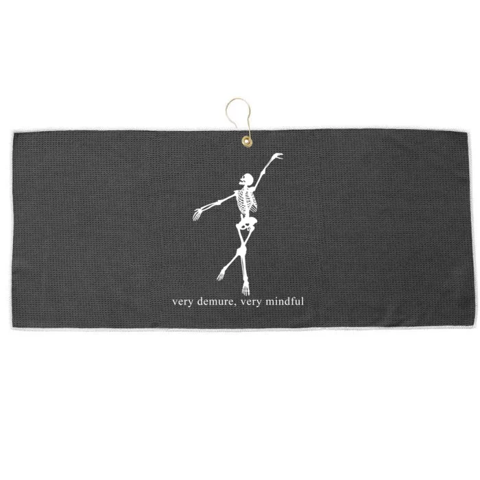 Very Demure Very Mindful Funny Skeleton Large Microfiber Waffle Golf Towel