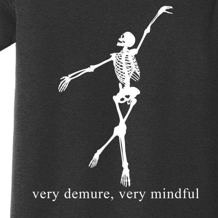 Very Demure Very Mindful Funny Skeleton Baby Bodysuit