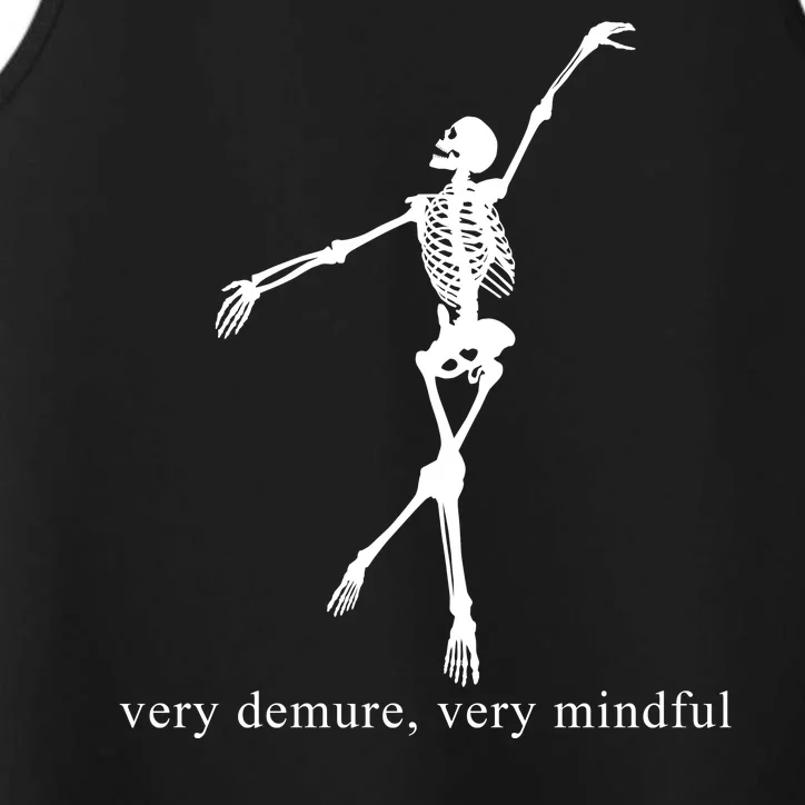 Very Demure Very Mindful Funny Skeleton Performance Tank