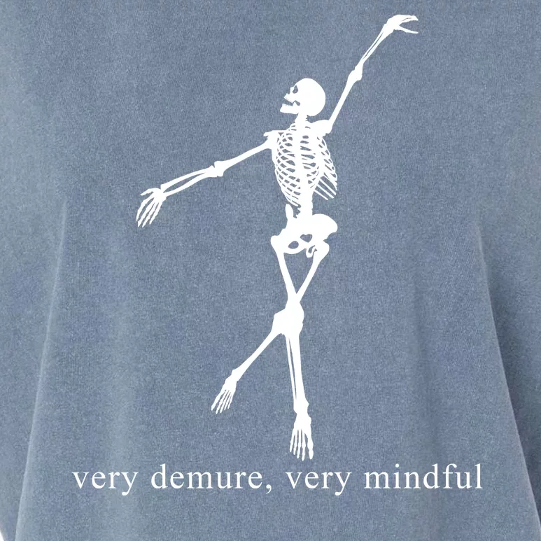 Very Demure Very Mindful Funny Skeleton Garment-Dyed Women's Muscle Tee