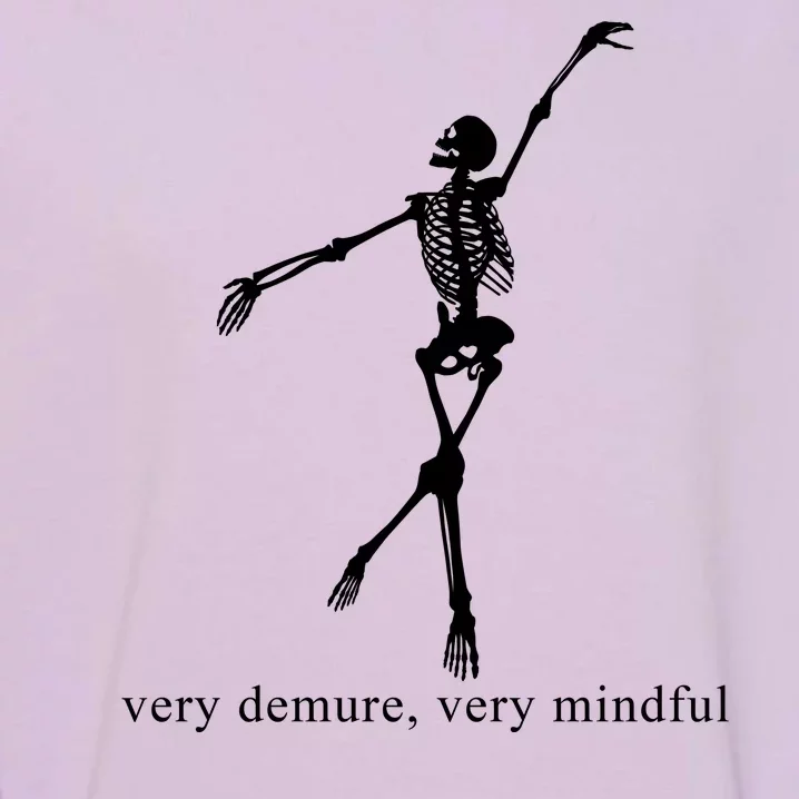 Very Demure Very Mindful Funny Skeleton Garment-Dyed Sweatshirt