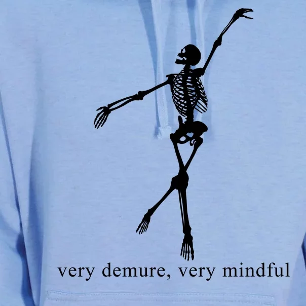 Very Demure Very Mindful Funny Skeleton Unisex Surf Hoodie