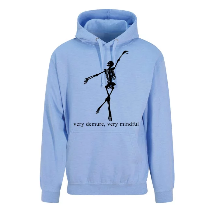 Very Demure Very Mindful Funny Skeleton Unisex Surf Hoodie