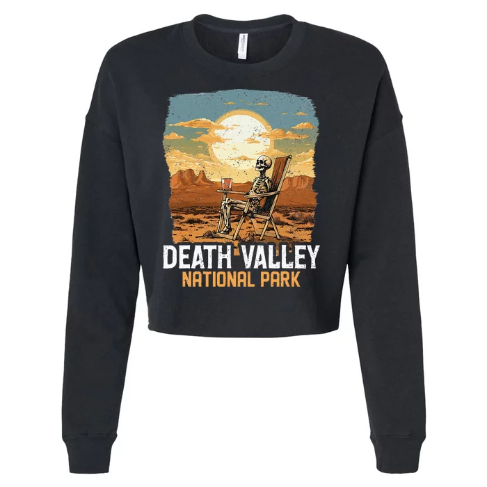 Vintage Death Valley National Park California Desert Hiking Cropped Pullover Crew