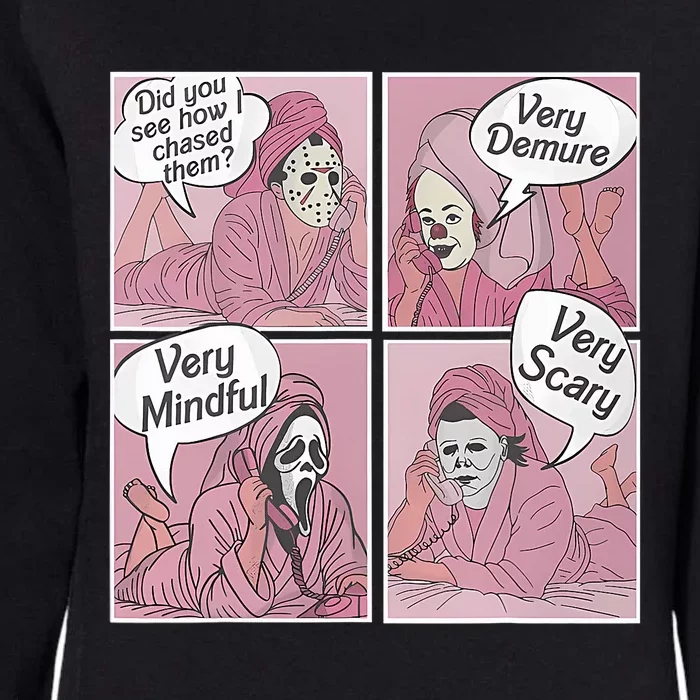 Very Demure Very Mindful Funny Ghost Halloween Womens California Wash Sweatshirt