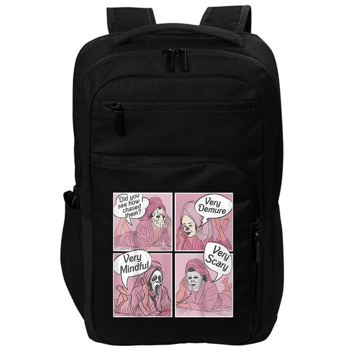 Very Demure Very Mindful Funny Ghost Halloween Impact Tech Backpack