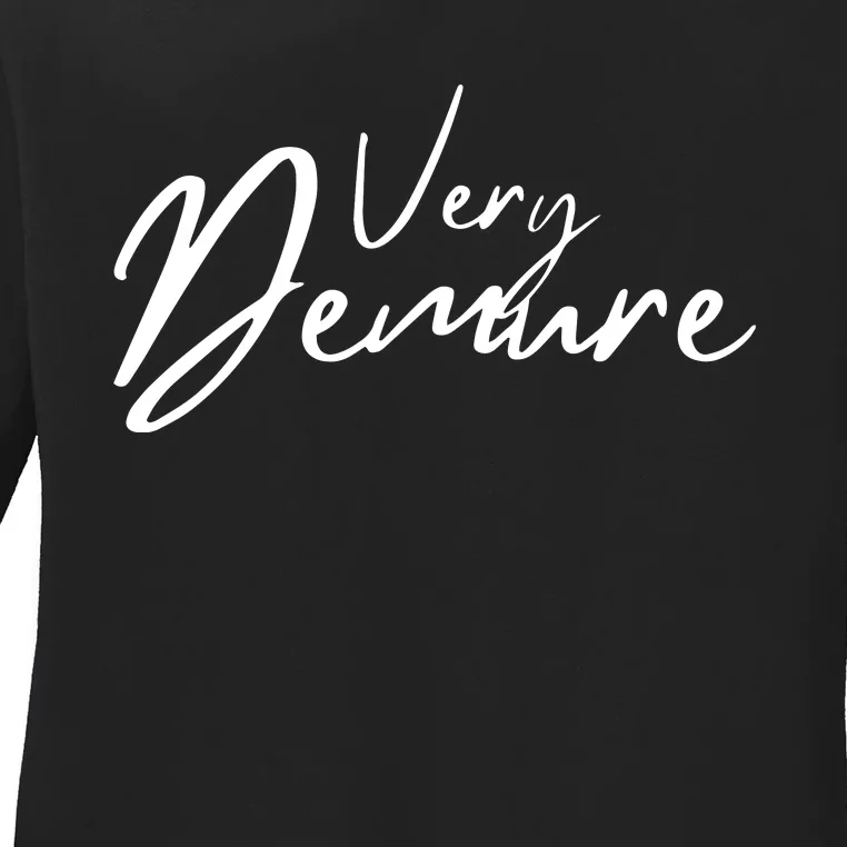 Very Demure Ladies Long Sleeve Shirt