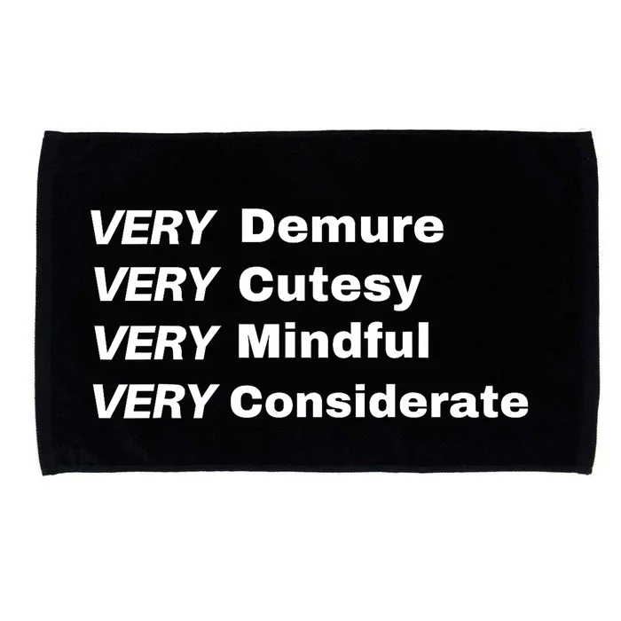 Very Demure Very Cutesy Very Considerate Demure Microfiber Hand Towel