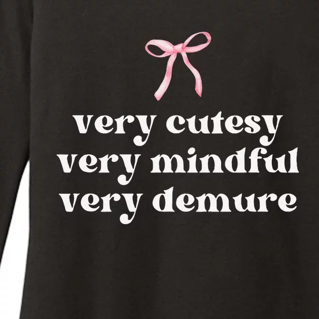 Very Demure Very Mindful Very Cutesy Gift Womens CVC Long Sleeve Shirt