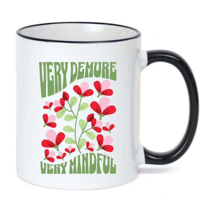 Very Demure Very Cutesy Very Mindful Funny Gen Z Trend Black Color Changing Mug