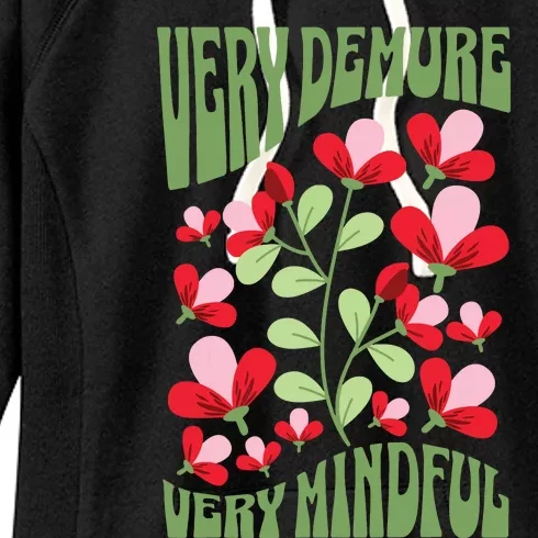 Very Demure Very Cutesy Very Mindful Funny Gen Z Trend Women's Fleece Hoodie