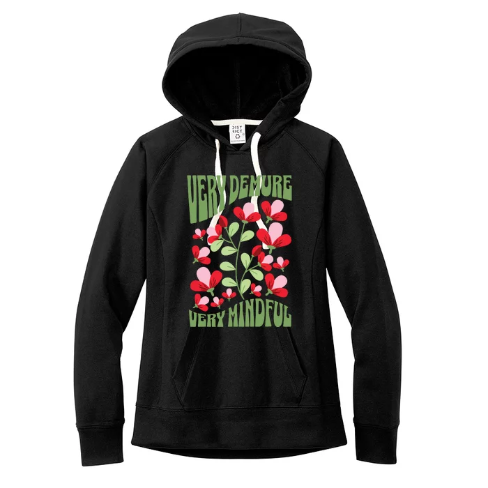 Very Demure Very Cutesy Very Mindful Funny Gen Z Trend Women's Fleece Hoodie