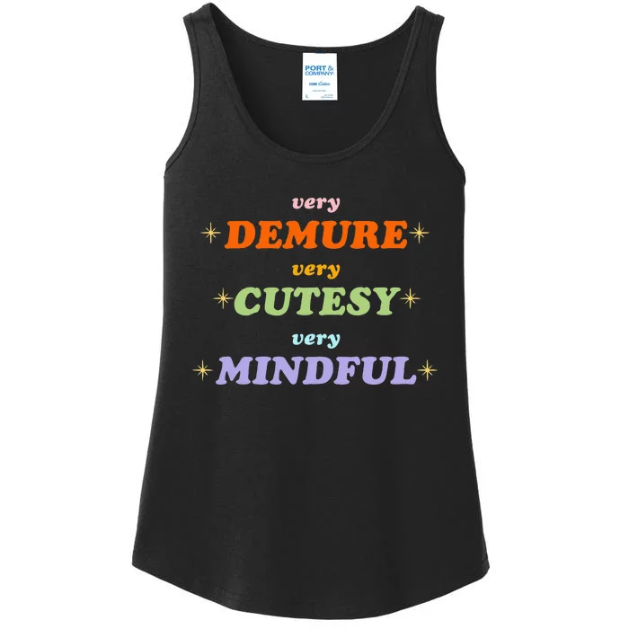 Very Demure Very Cutesy Very Mindful Ladies Essential Tank