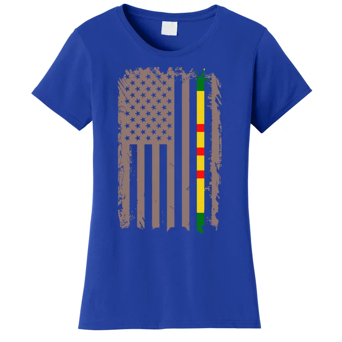 Veterans Day Vietnam War Veteran Soldier Commemorative Flag Gift Women's T-Shirt