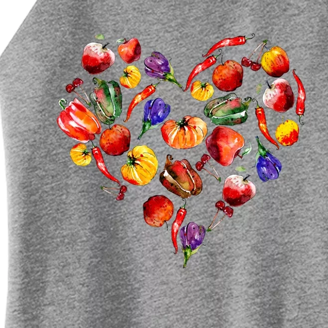 Valentines Day Vegetables Heart Vegetarian Matching Couples Gift Women’s Perfect Tri Rocker Tank