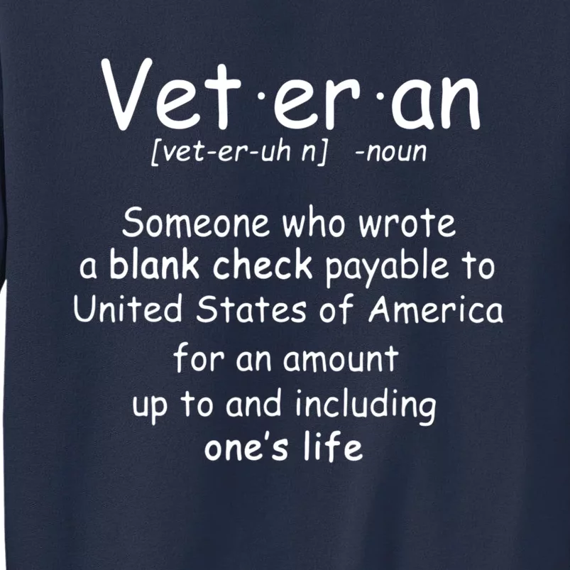 Veteran Definition Veterans Day Military Patriotic Day Sweatshirt