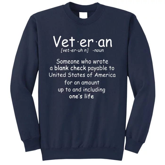 Veteran Definition Veterans Day Military Patriotic Day Sweatshirt