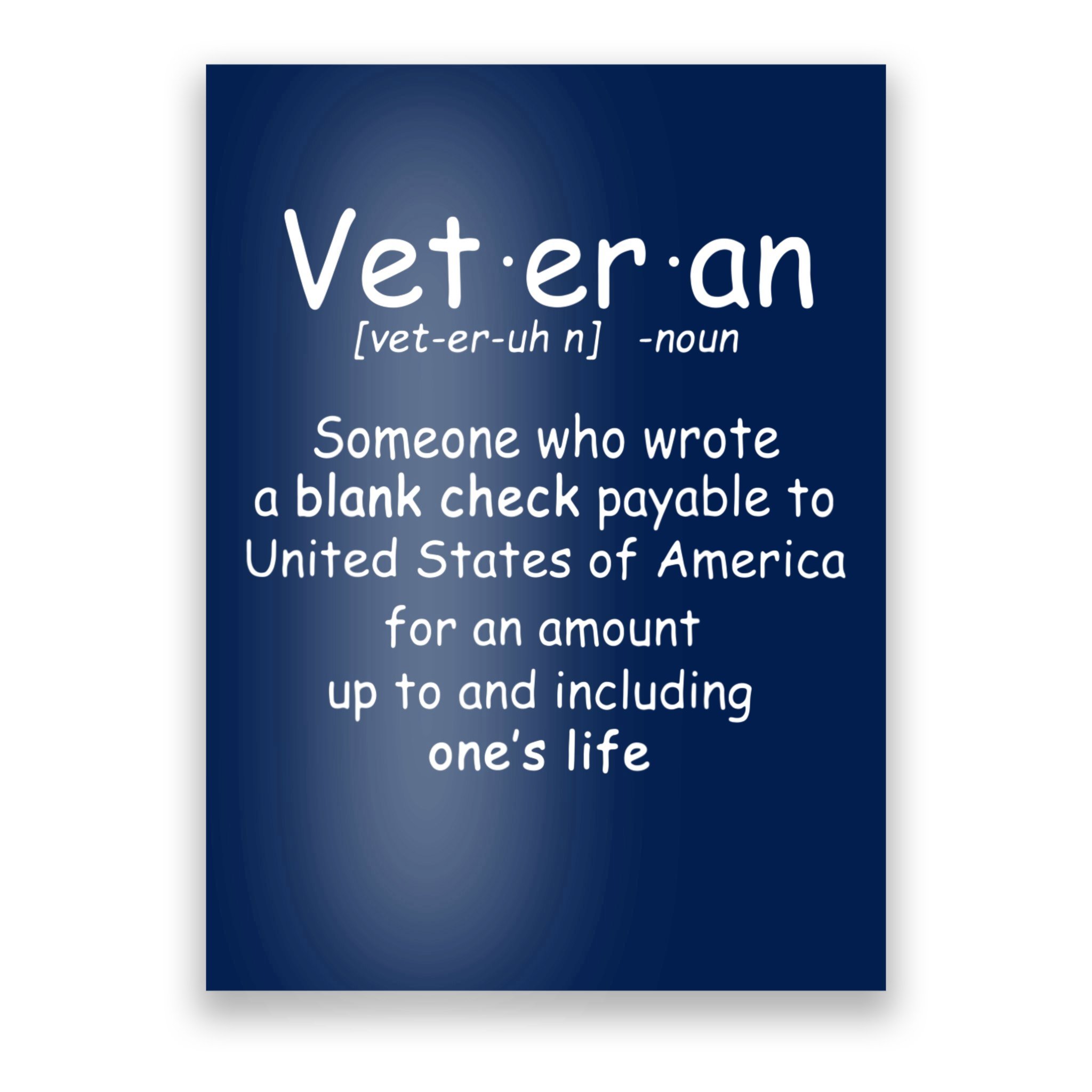 Veteran Definition Veterans Day Military Patriotic Day Poster   Vdv7781360 Veteran Definition Veterans Day Military Patriotic Day  Navy Post Garment 