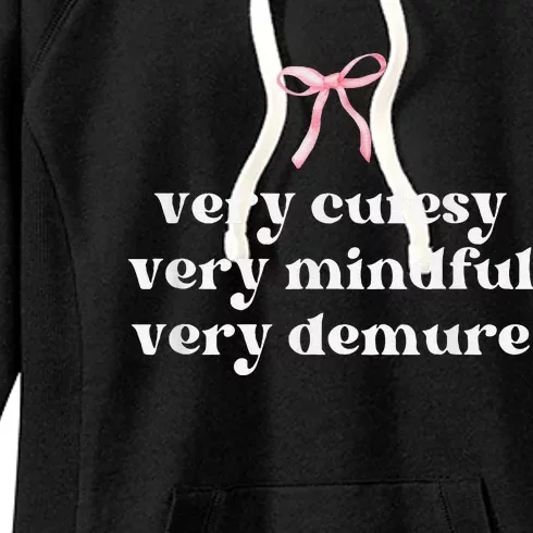 Very Demure Very Mindful Very Cutesy Women's Fleece Hoodie