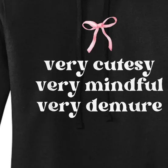 Very Demure Very Mindful Very Cutesy Women's Pullover Hoodie