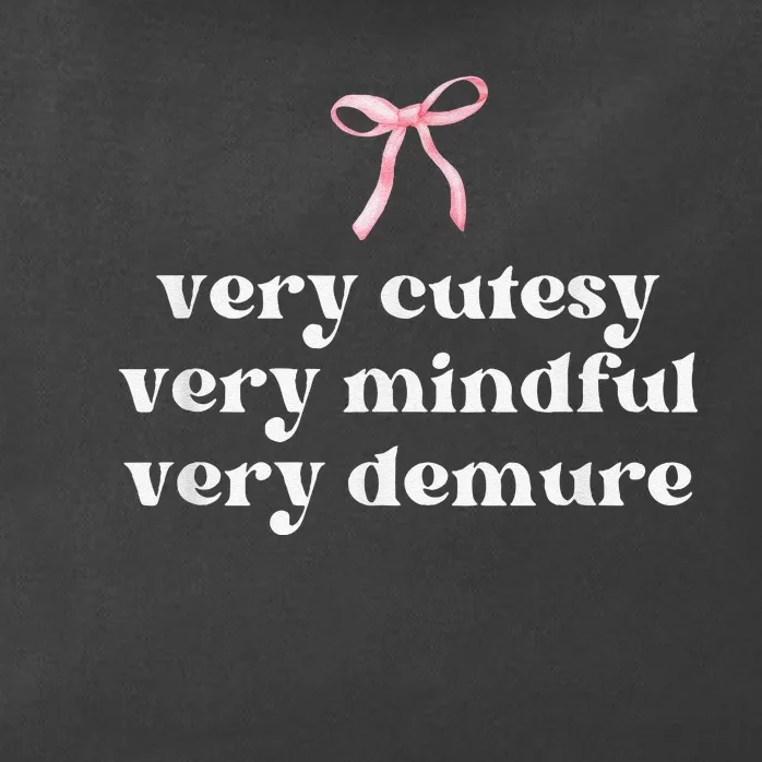 Very Demure Very Mindful Very Cutesy Zip Tote Bag