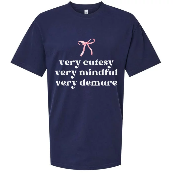 Very Demure Very Mindful Very Cutesy Sueded Cloud Jersey T-Shirt